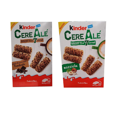 Testpackung Kinder Cerealè Biscotti 7 Getreidekekse Haselnüsse & Schokolade 2x204 - Italian Gourmet