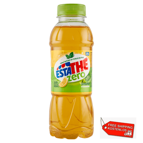 24x Ferrero Estathè Limone Zero Zitrone Italienischer Eistee PET 400ml - Italian Gourmet