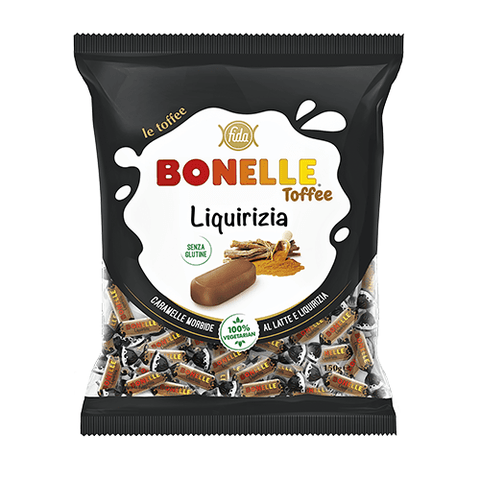 Bonelle Toffee Liquirizia Weiche Bonbons mit Lakritz 150g - Italian Gourmet