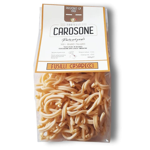 Fratelli Carosone Fusilli casarecci handgemachte Pasta 500g - Italian Gourmet