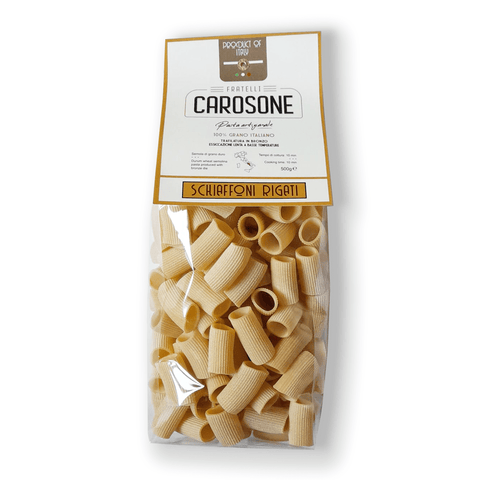 Fratelli Carosone Schiaffoni Rigati handgemachte Pasta 500g - Italian Gourmet