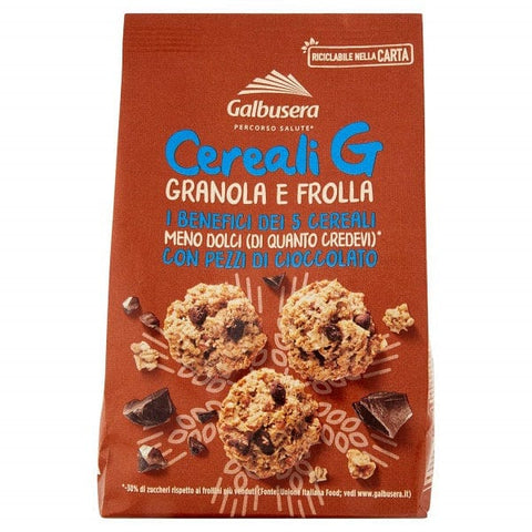 Galbusera Cereali G Granola e Frolla con cioccolato Kekse 300g - Italian Gourmet