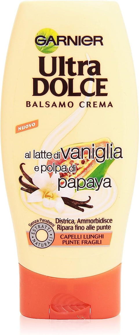 Garnier Balsamo GARNIER Balsamo Ultra Dolce Al Latte Di Vaniglia E Polpa Di Papaya Vanillemilch und Papayamark 200ml 8024417002169