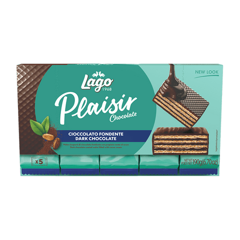Gastone Lago Süße Snacks Gastone Lago Wafer Plaisir Chocolate Fondente Fondant 5x38gr 8004800004000
