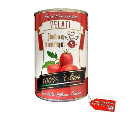 Italian Gourmet Tomaten 24x Italian Gourmet Pelati Geschälte Pflaumentomaten 400g 8388766535601