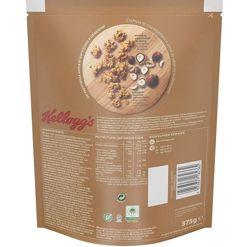 Kellogg Getreide Kellogg's Extra Nocciole Caramellate Karamellisierte Haselnuss-Cerealien 375g 5053827182362