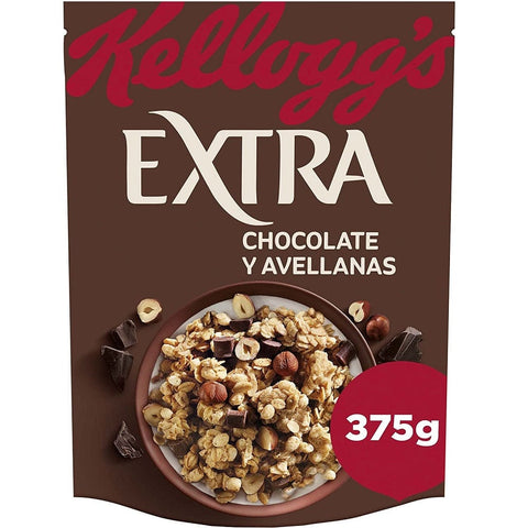 Kellogg Getreideriegel Kellogg's Extra Cioccolato e Nocciole Cerealien Schokolade und Haselnüsse 375g 5053827139229