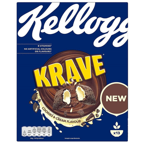 Kellogg's Getreide Kellogg's Krave Cookies & Cream Flavour Cerealien 410g 5059319016900