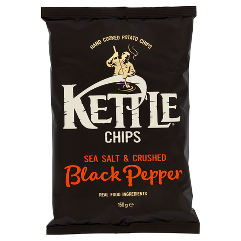 Kettle Chips Kettle Chips Sea Salt & Black Pepper Kartoffelchips mit Meersalz und Schwarzer Pfeffer 150g