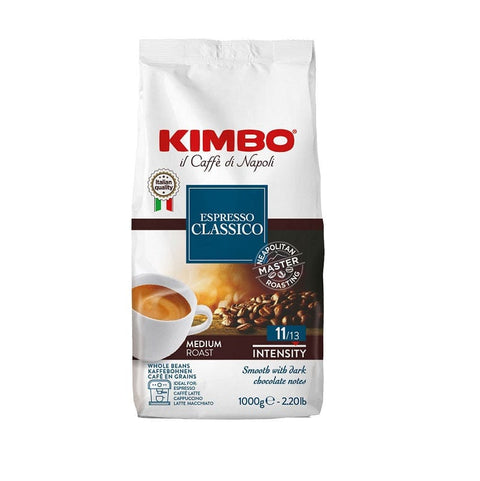Kimbo Kaffee Kimbo Espresso Classico Caffè in Grani Kaffeebohnen Mittlere Röstung 1Kg Der Kaffee von Neapel