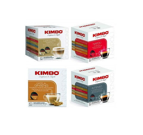 Testpaket Kimbo Caffè 4 Packungen Kaffeekapseln für Dolce Gusto - Italian Gourmet
