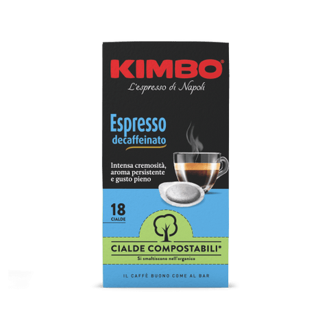 Kimbo Espresso Decaffeinato Caffè in Cilade 18 Entkoffeinierter Kaffeepads - Italian Gourmet