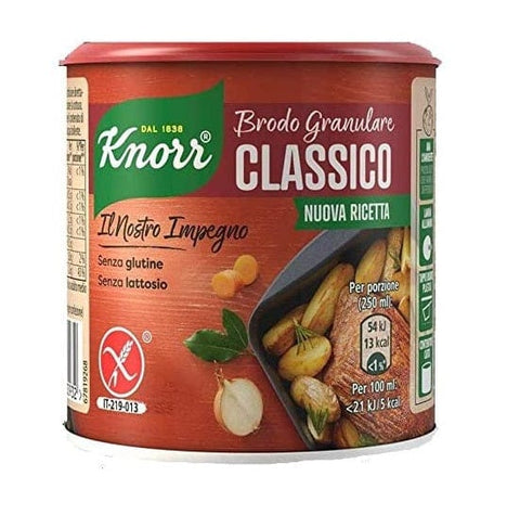 Knorr Brodo Granulare Classico Nuova Ricetta Klassische granulierte Brühe 150 g gluten- und laktosefrei - Italian Gourmet