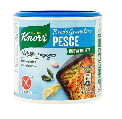 Knorr Brodo Granulare Pesce Nuova Ricetta Fischgranulat 150 g Gluten & Laktosefrei - Italian Gourmet