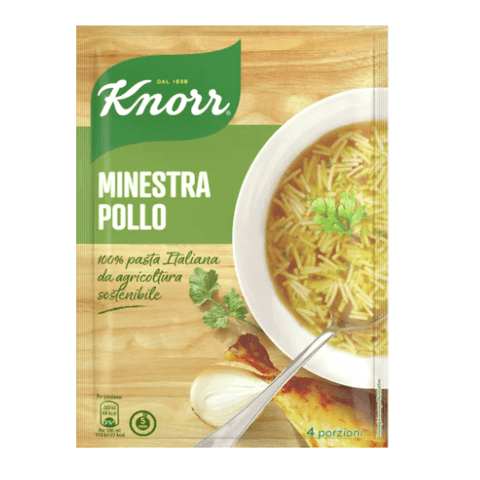 Knorr Minestra Pollo Hühnersuppe dehydrierte vorbereitete Suppe 61g - Italian Gourmet