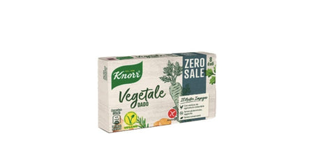 Knorr Dado Vegetale Zero Sale Suppenwürfel Null Salz Gemüsebrühe 8 Würfel 72g - Italian Gourmet