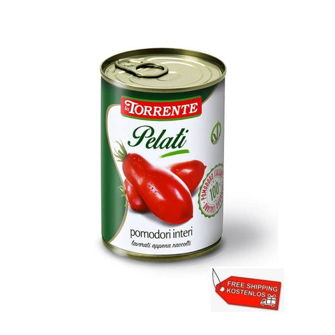 24x La Torrente Pomodori Pelati Geschälte Tomaten 400g - Italian Gourmet