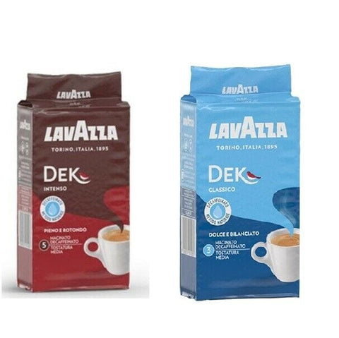 Testpaket Lavazza Dek Classic & Intenso Entkoffeinierter Kaffee 2x250g - Italian Gourmet