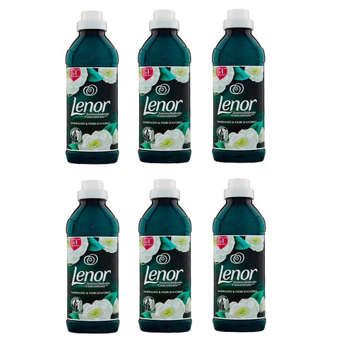 Lenor Ammorbidente Smeraldo e Fiori di Avorio Konzentrierter Weichspüler Smaragd und Elfenbein Blumen 26 Wäschen 650ml - Italian Gourmet