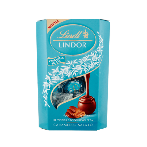 Lindt Pralinen 200g Lindt Lindor al Caramello salato Chocolates Milchschokolade Karamell (200g) 8003340852133