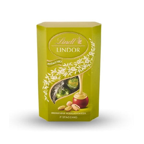 Lindt Lindor Cornet Pistacchio Schokoladenpralinen mit Pistaziencreme 200g - Italian Gourmet