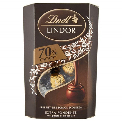 Lindt Lindor Pralinen Kornett 70% Kakao extra dunkle Schokolade 200g - Italian Gourmet