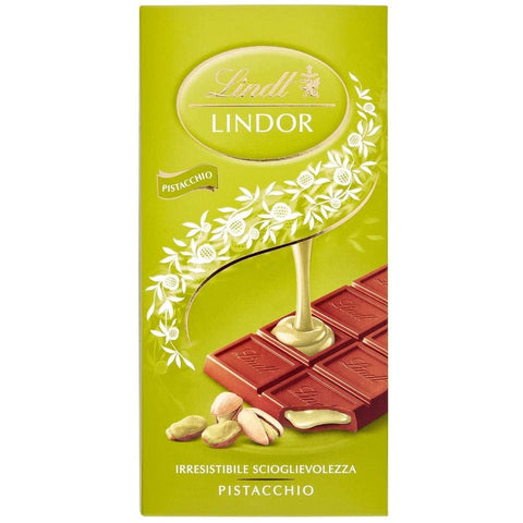 Lindt Schokoladenriegel Lindt LINDOR Pistazien Milchschokoriegel mit Pistazienfüllung 100g 8032804040014