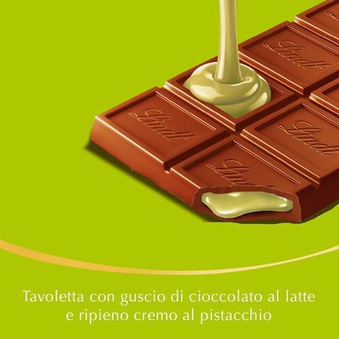 Lindt Schokoladenriegel Lindt LINDOR Pistazien Milchschokoriegel mit Pistazienfüllung 100g 8032804040014