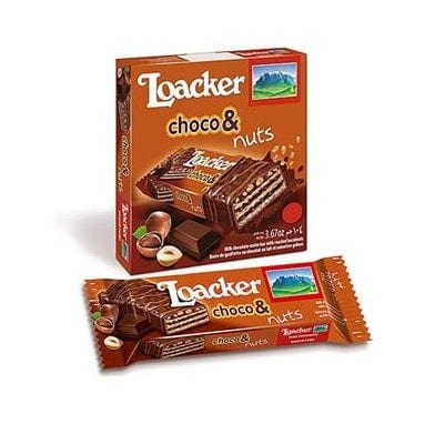 Loacker Choco & nuts snack 78g - Italian Gourmet