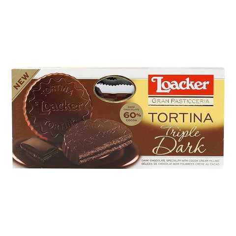 Loacker Süße Snacks Loacker Tortina Dreifach Schokolade 63g