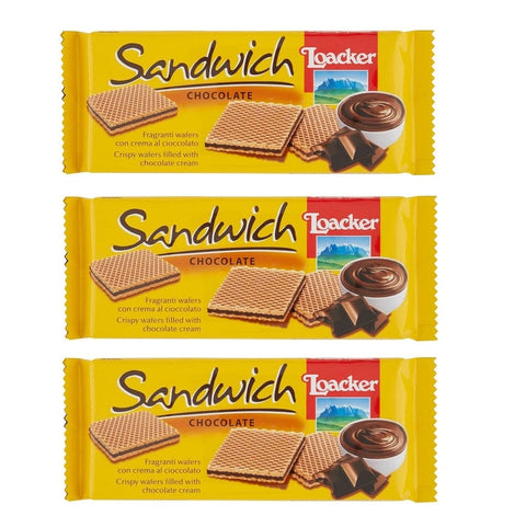 Loacker Wafer 3x75g Loacker Wafers Sandwich Cioccolato Schokoladenwaffel 75g 8000380005567