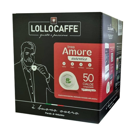 Lollo Caffè Kaffee Lollo Caffè Box 50 Cialde Linea Amore Autentico Classico ESE Kaffeepads 7,5g