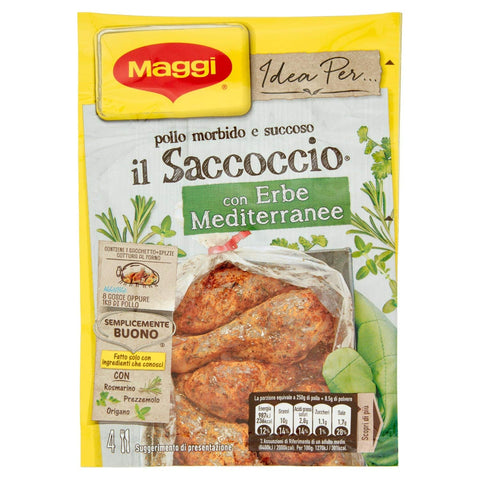 Maggi il Saccoccio con Erbe Mediterranee Gewürze und aromatisches Kräuterpulver 34g - Italian Gourmet