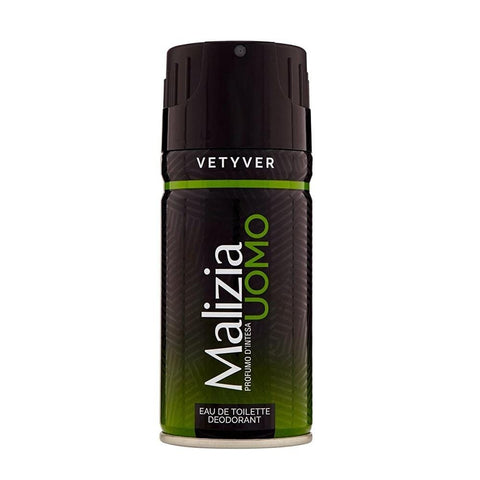 Malizia Deodorante Per Uomo Vetyver Spray Deodorant Für Männer Eau de Toilette 150ml - Italian Gourmet