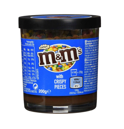 M&M'S Crema Crispy Cacao Spalmabile al gusto di nocciola con palline colorate croccanti 200g - Italian Gourmet