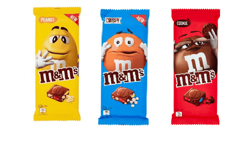Mars tavoletta cioccolato Testpaket Schokoriegel M&M's Peanuts, Crispy, Cookie
