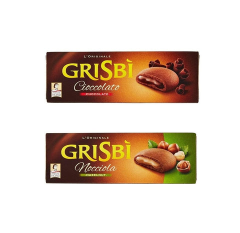 Testpackung Matilde Vicenzi Grisbì mit italienischen Schokoladen- und Haselnuss-Süßkeksen (2x150g) - Italian Gourmet