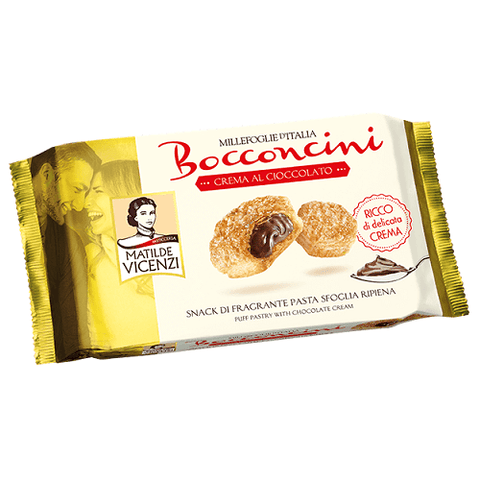 Matilde Vicenzi Bocconcini Cioccolato Gebäck-Snack gefüllt mit Schokoladencreme 100g - Italian Gourmet