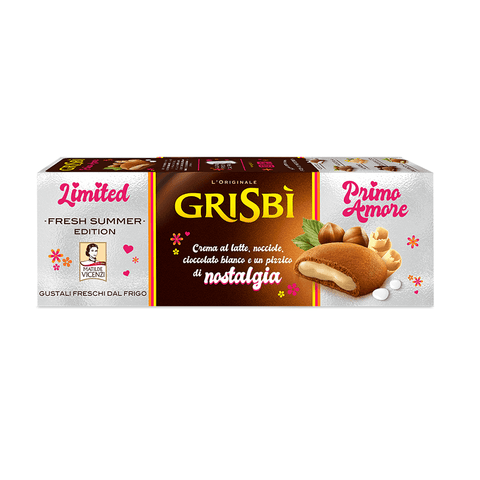 Matilde Vicenzi Grisbi Summer Edition Primo Amore Kekse mit Milchcreme, Haselnüssen und weißer Schokolade 150g - Italian Gourmet