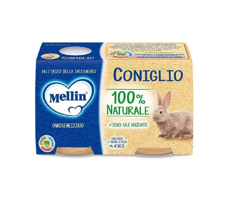 Mellin Coniglio Homogenisierte Kaninchen 2x80g - Italian Gourmet