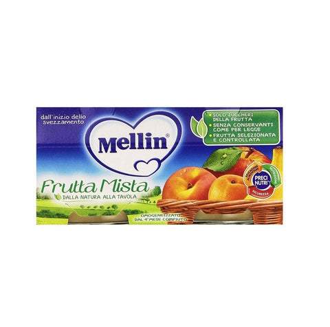 Mellin Frutta Mista Homogenisierte Mischfrüchte mega pack 6x2x100g - Italian Gourmet