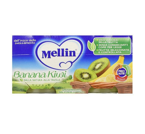 Mellin Homogenisierte Banane und Kiwi mega pack 6x2x100g - Italian Gourmet