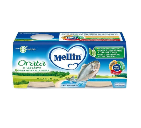 Mellin Orata Homogenisierte Seebrasse mega pack 6x2x80g - Italian Gourmet