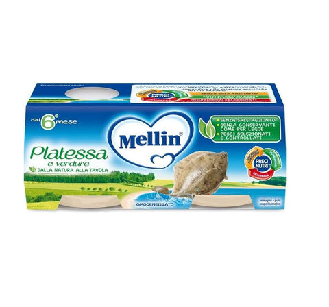 Mellin Platessa Homogenisierte Scholle 2x80g - Italian Gourmet
