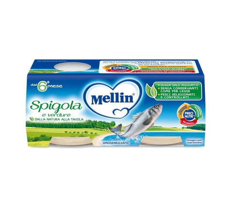 Mellin Spigola Homogenisierter Wolfsbarsch 2x80g - Italian Gourmet