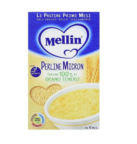 Mellin Perline Micron Pastina kleine Nudeln ab 5 Monaten mega pack 6x320g - Italian Gourmet