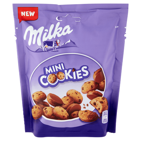 Milka Kekse Milka Mini Cookies Kekse mit Schokotropfen 110g