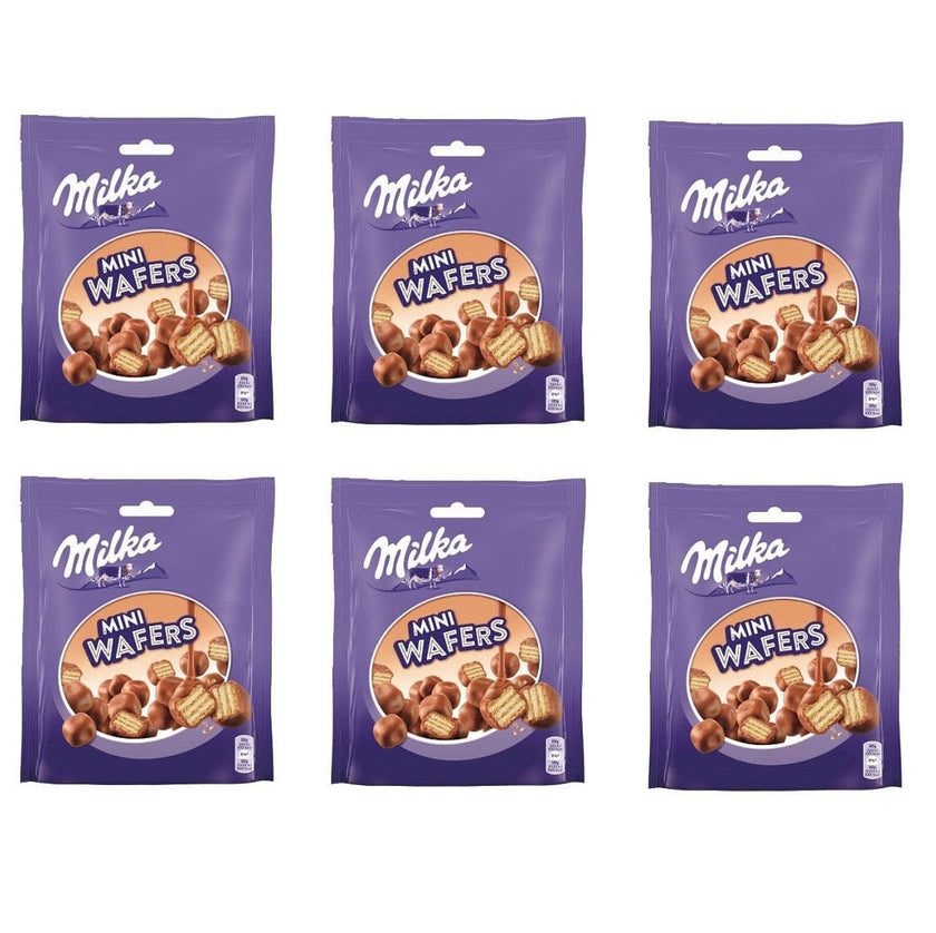 Milka Mini Wafers Waffel überzogen mit Milchschokolade mit Sahnefüllun Italian Gourmet