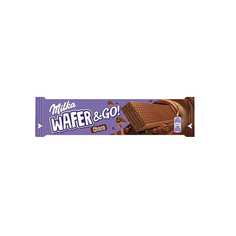 Milka Wafer Milka Wafer & Go Wafer Ricoperto di Cioccolato al Latte delle Alpi e Ripieno di Crema al Cacao - 35x31g 7622210697523
