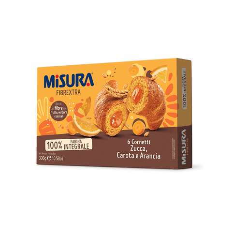 Misura Fibrextra Cornetti Integrali Vollkorn Croissants mit Orange, Karotte und Kürbis 300g - Italian Gourmet